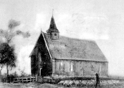 Church of Zweeloo sketched by Vincent van Gogh by Vincent van Gogh